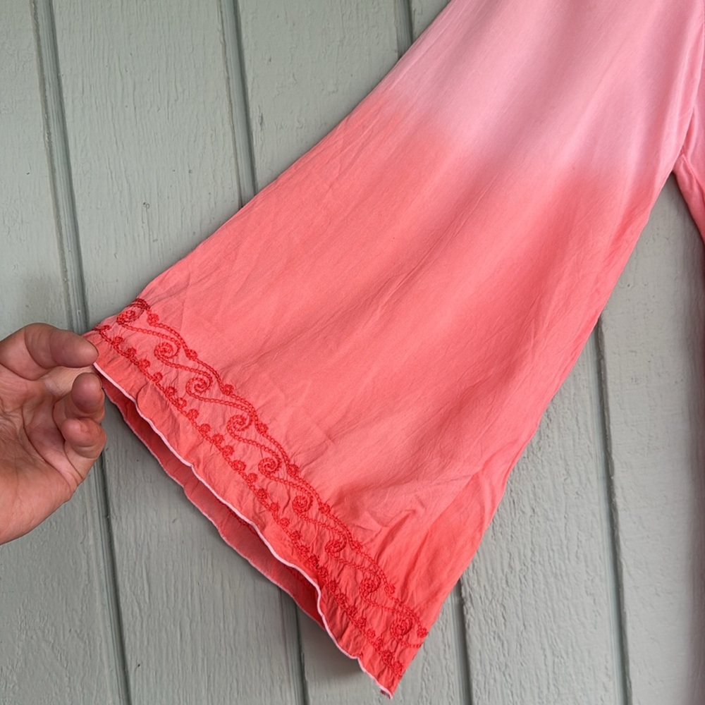 KHUSH Pink / Orange fade Embroidered Mini Dress - Picture 3 of 6